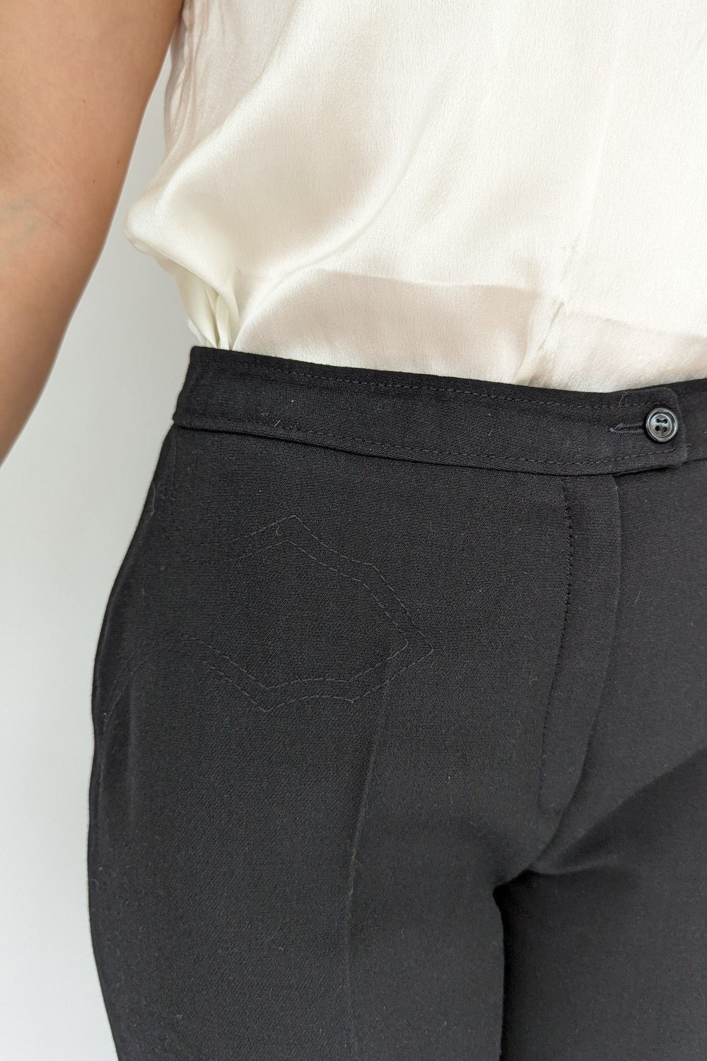 60s/70s Vintage Flared Black Trousers