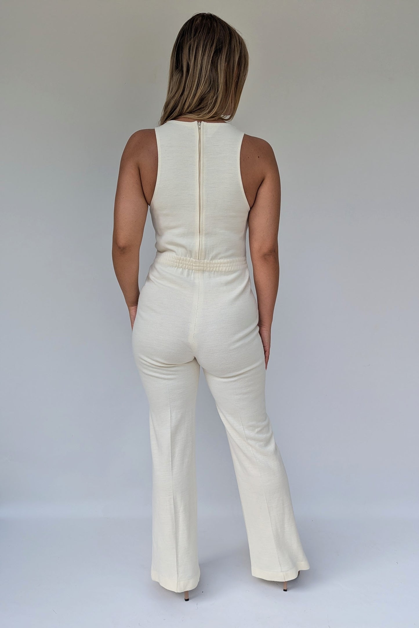 1970's Cream Jumpsuit