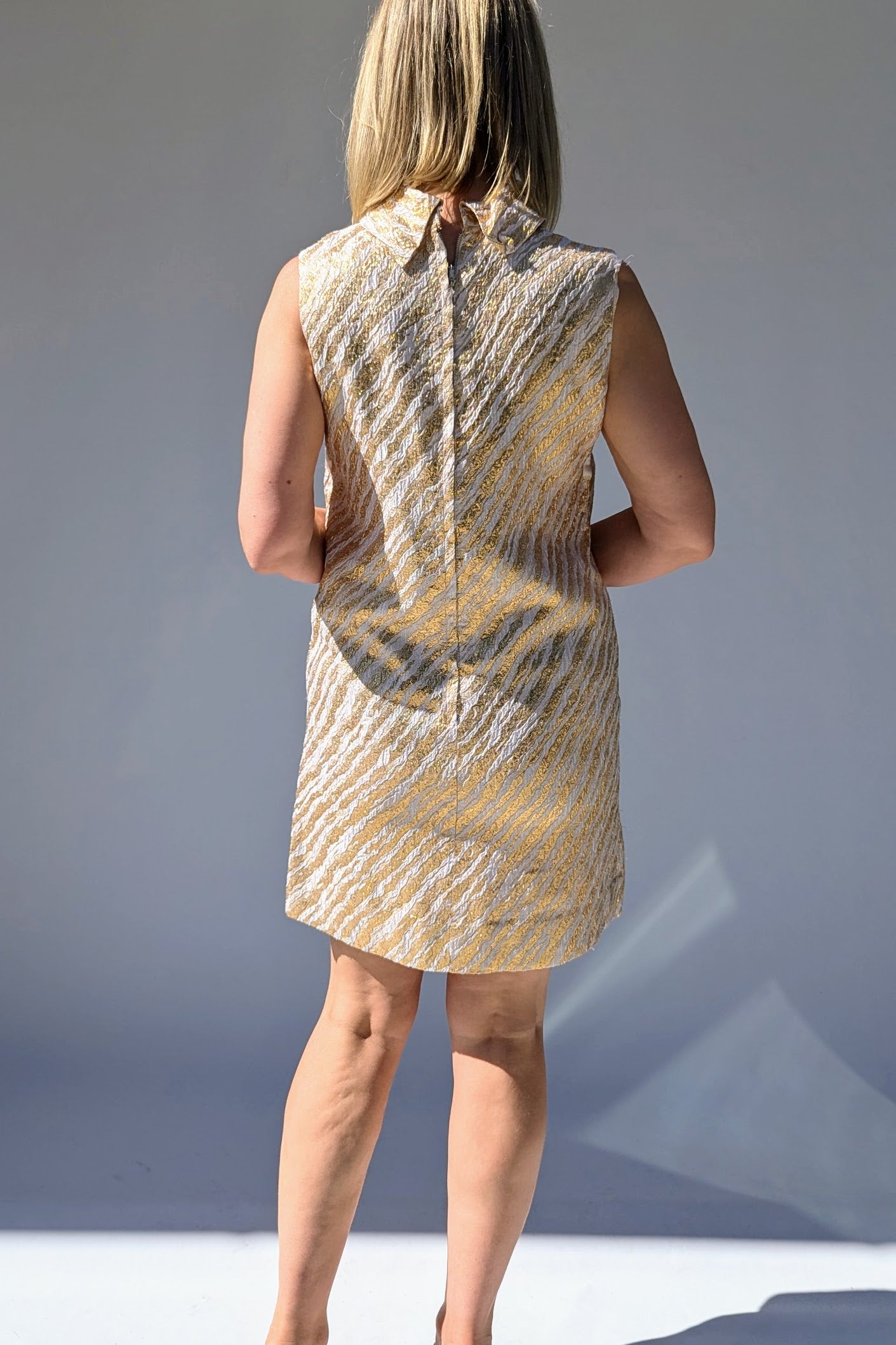 1960's Carnegie Gold Mini Dress