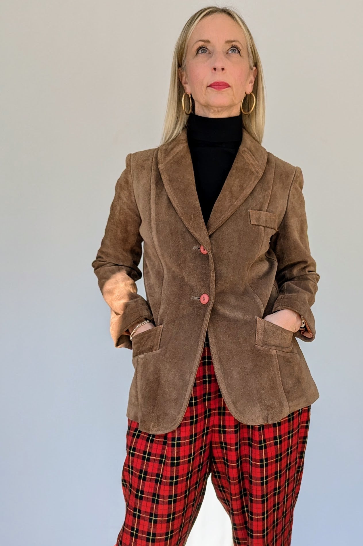 Vintage Suede Blazer Jacket