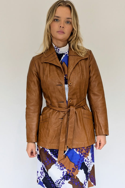 1970s Norwest Tan Leather Jacket