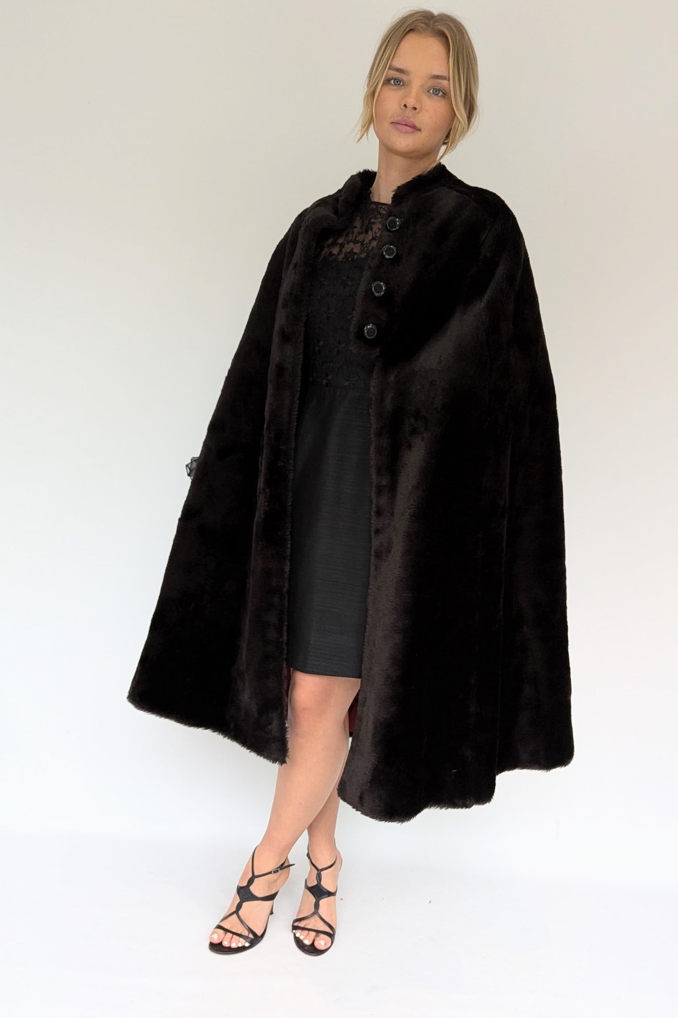 1960s Faux Fur Opera Cape