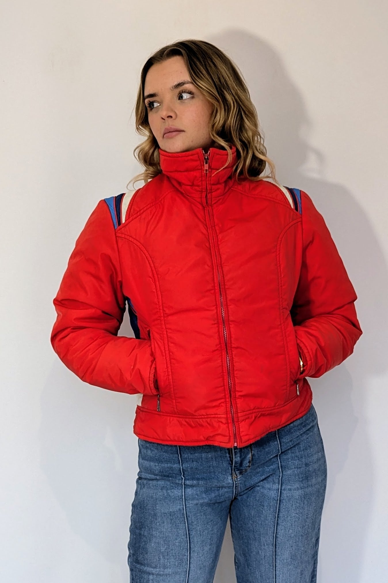 70s Red Ski Puffer Jacket