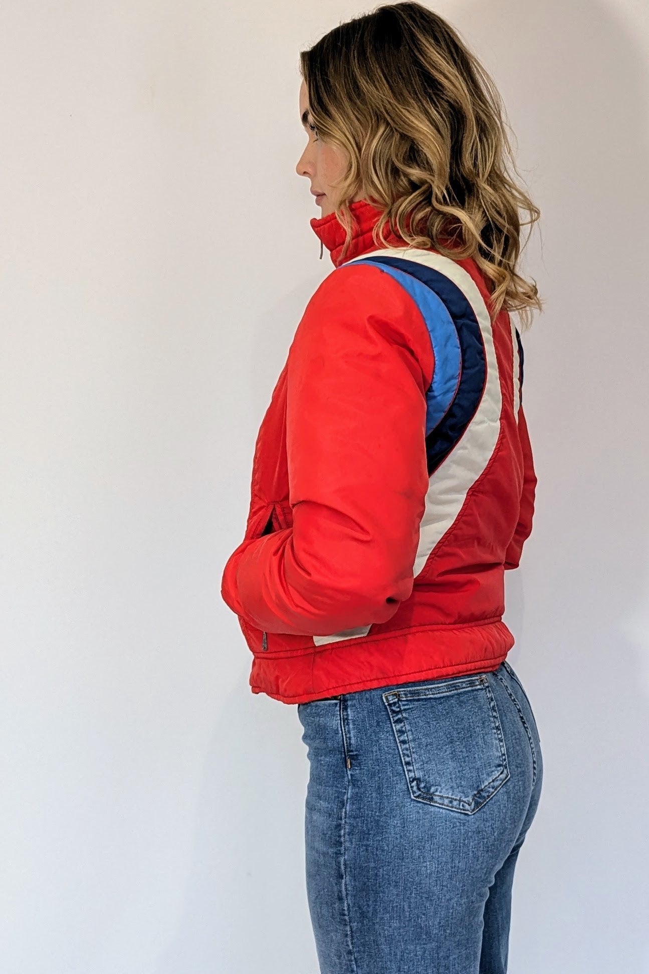 70s Red Ski Puffer Jacket