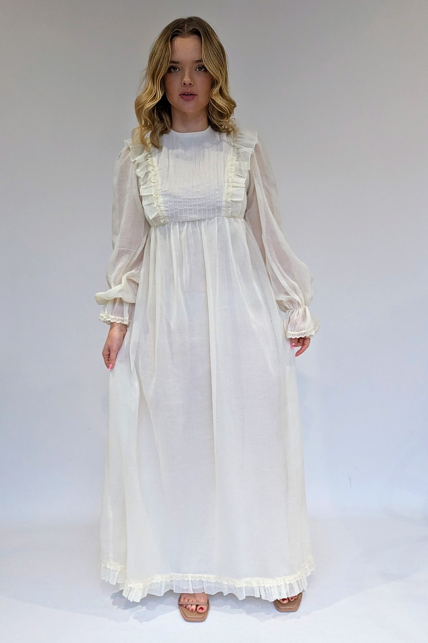 1970s Boho Wedding Gown