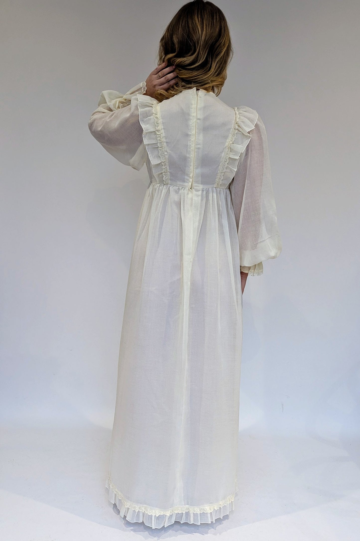 1970s Boho Wedding Gown