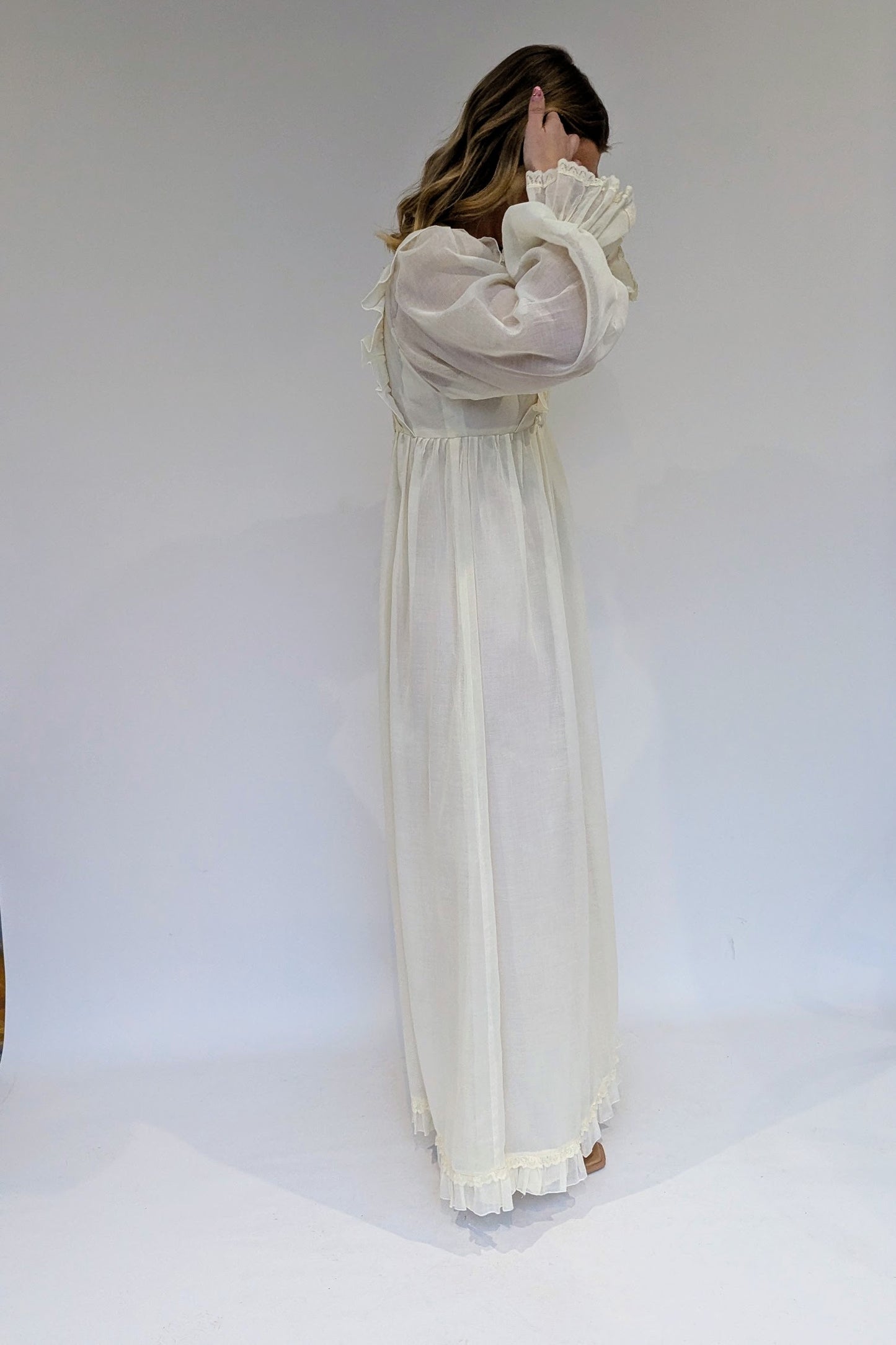 1970s Boho Wedding Gown