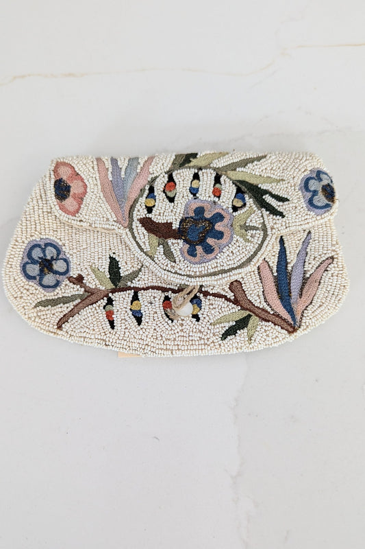 1930s Art Deco Embroidered Beaded Bridal Purse